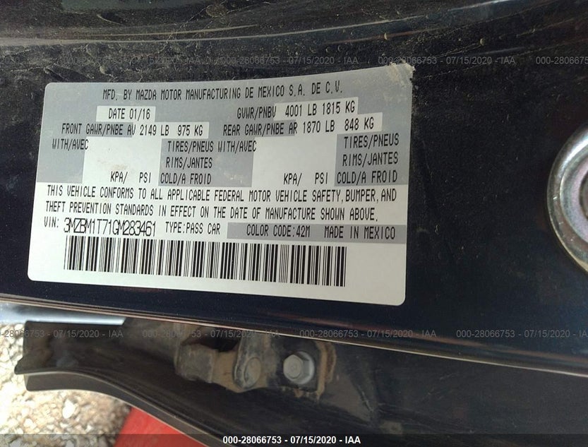 3MZBM1T71GM283461