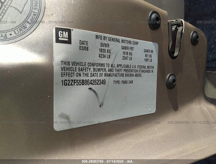 1G2ZF55B864262349