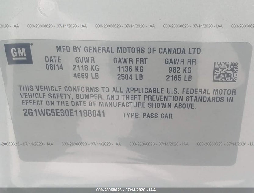 2G1WC5E30E1188041