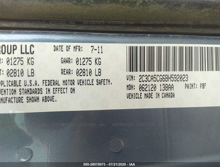 2C3CA5CG6BH592023