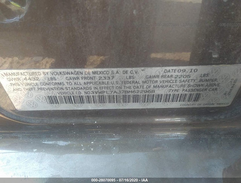 3VWPL7AJ7BM622968