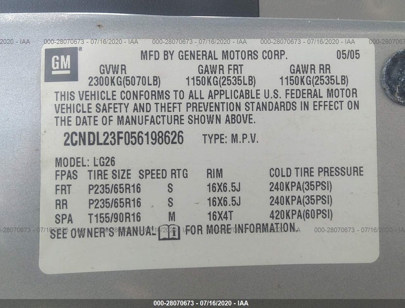 2CNDL23F056198626