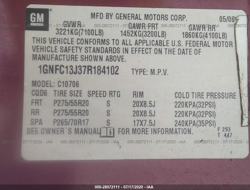 1GNFC13J37R184102