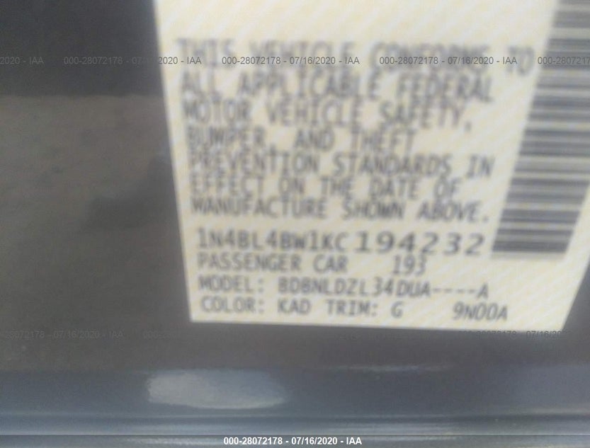 1N4BL4BW1KC194232