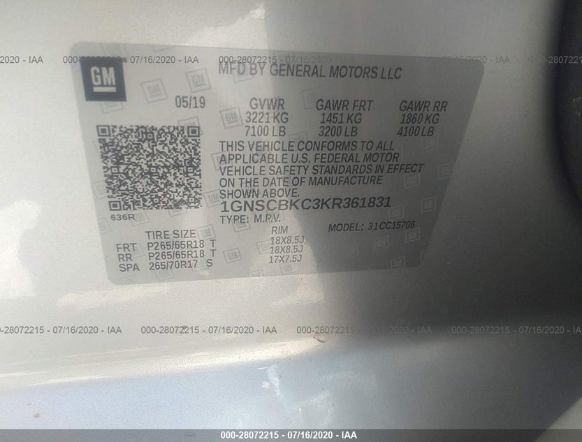 1GNSCBKC3KR361831