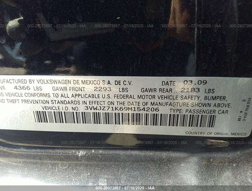 3VWJZ71K69M154206