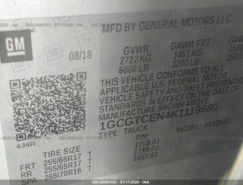 1GCGTCEN4K1119680