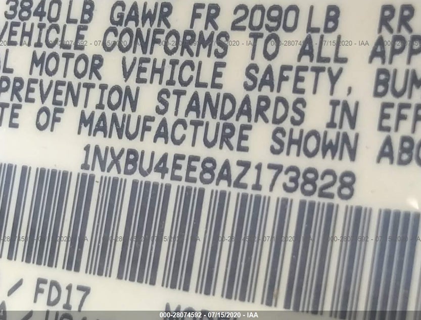 1NXBU4EE8AZ173828