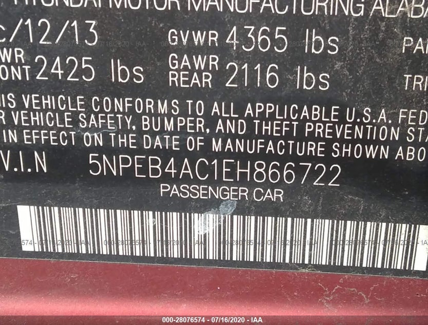 5NPEB4AC1EH866722
