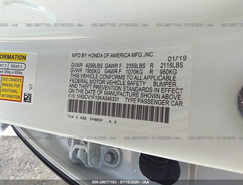 1HGCV1F15KA046331