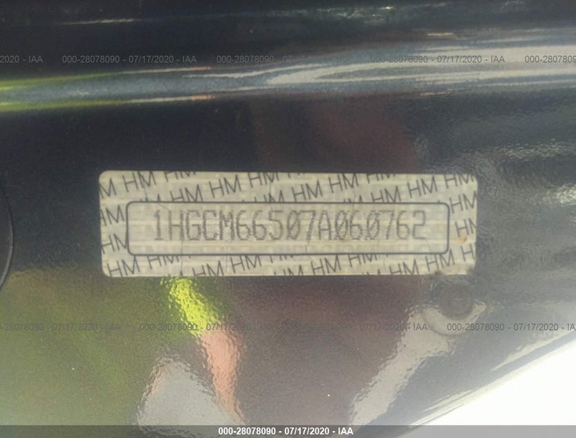 1HGCM66507A060762