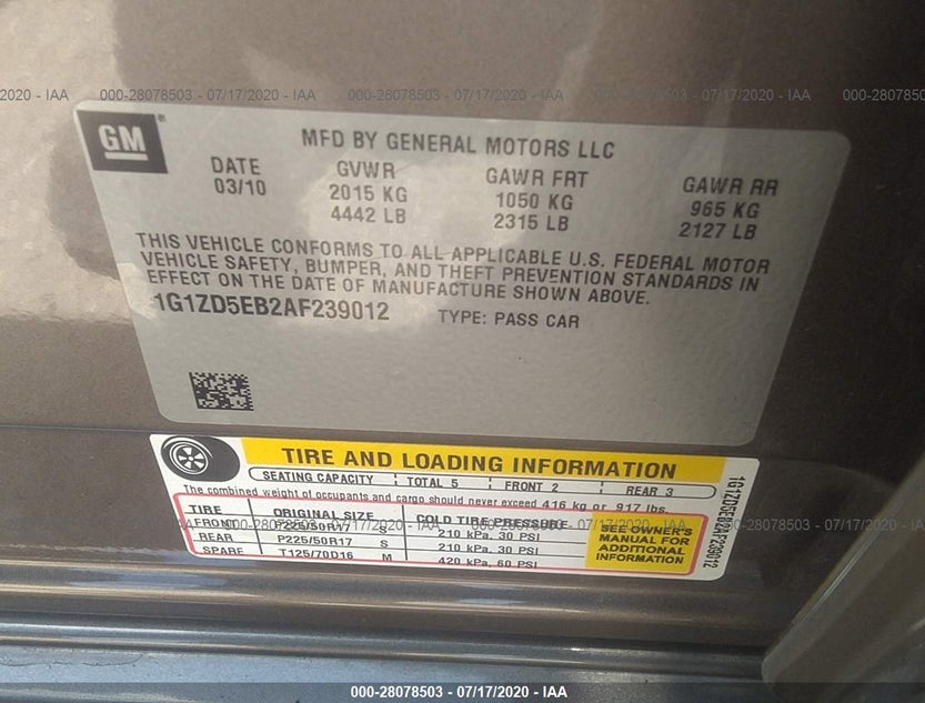 1G1ZD5EB2AF239012