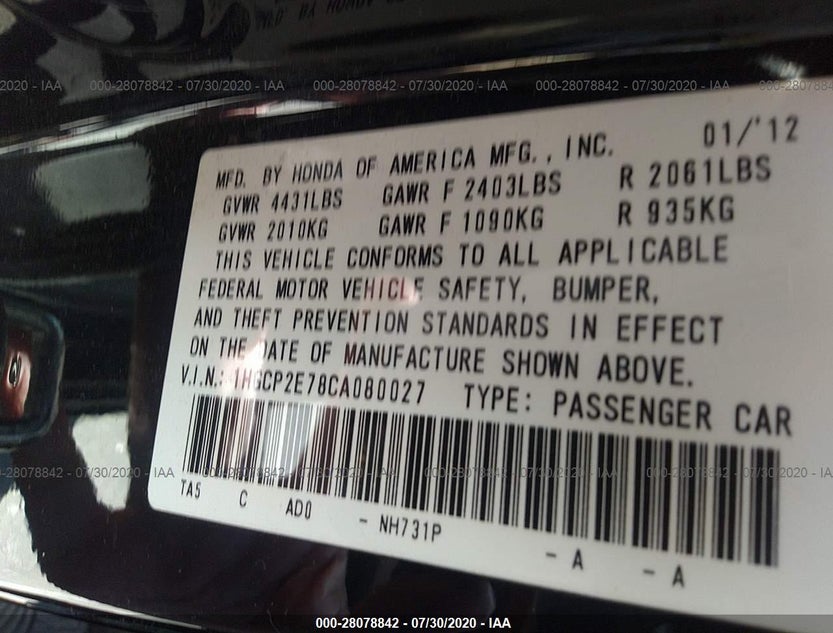 1HGCP2E78CA080027