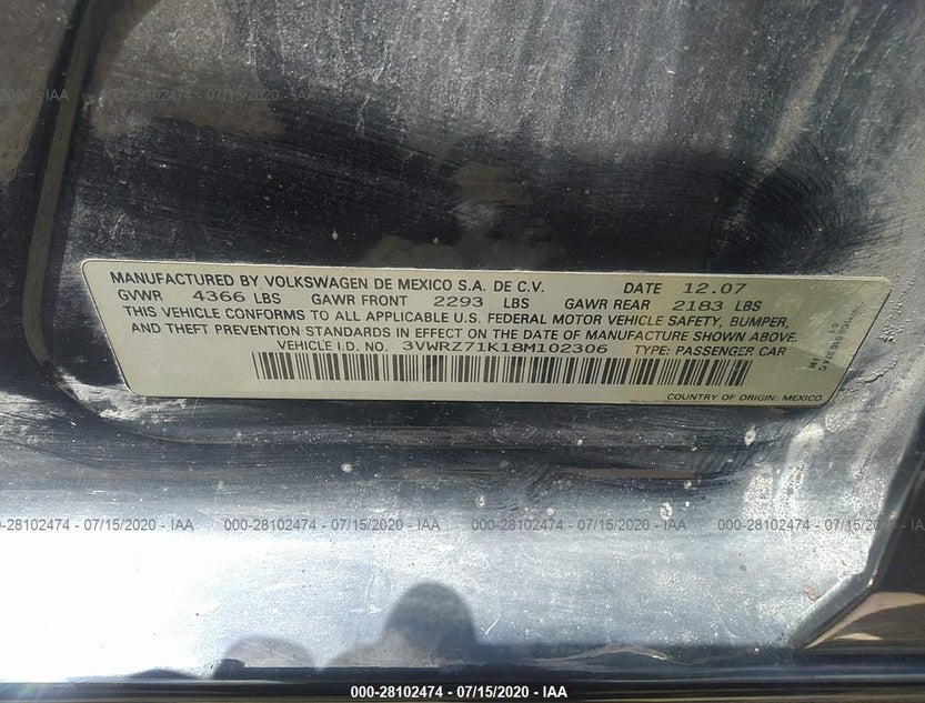 3VWRZ71K18M102306