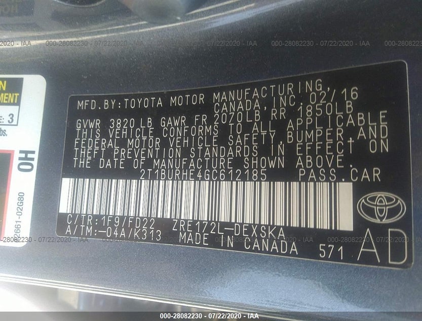 2T1BURHE4GC612185
