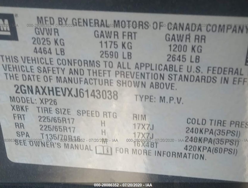 2GNAXHEVXJ6143038