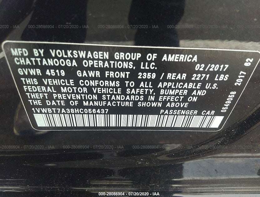 1VWBT7A38HC056437