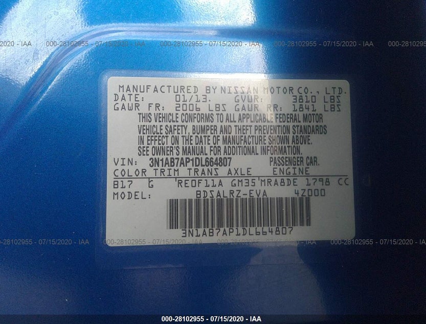 3N1AB7AP1DL664807