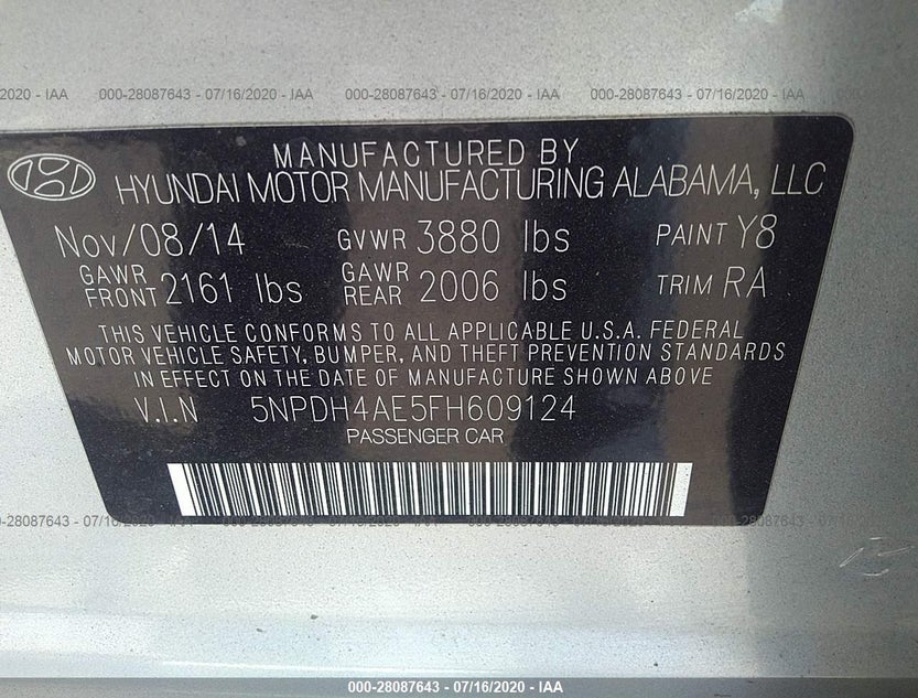 5NPDH4AE5FH609124
