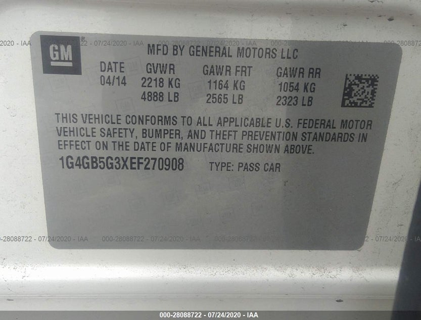 1G4GB5G3XEF270908