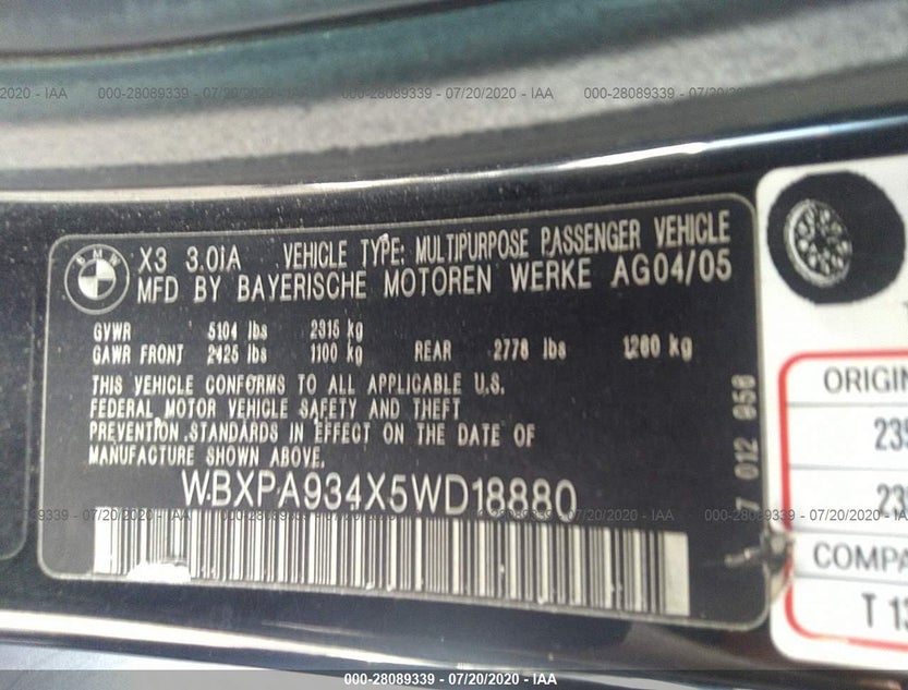 WBXPA934X5WD18880