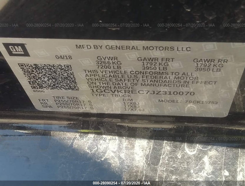 1GCVKREC7JZ310070