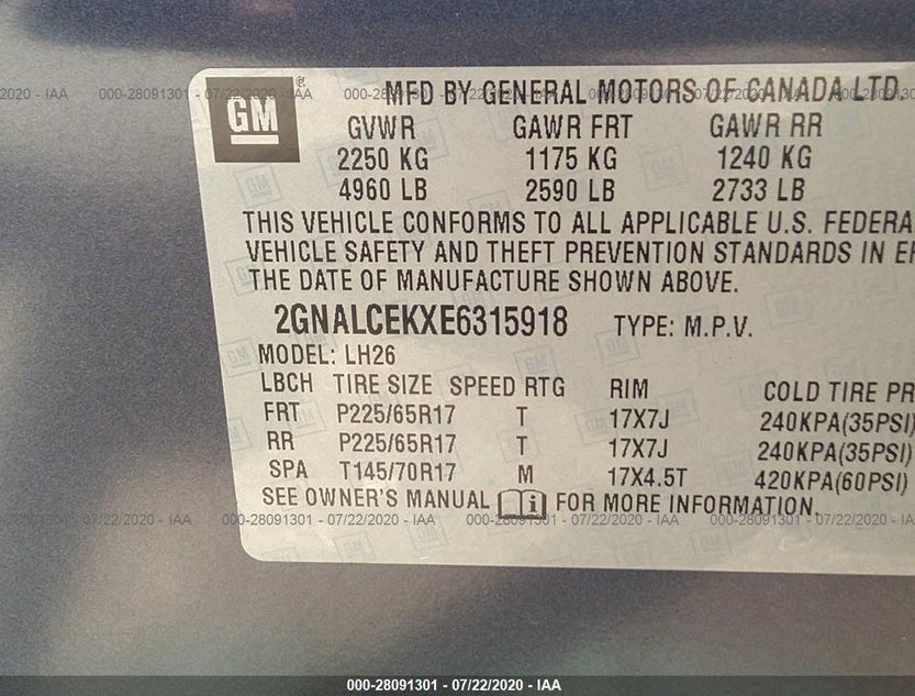2GNALCEKXE6315918