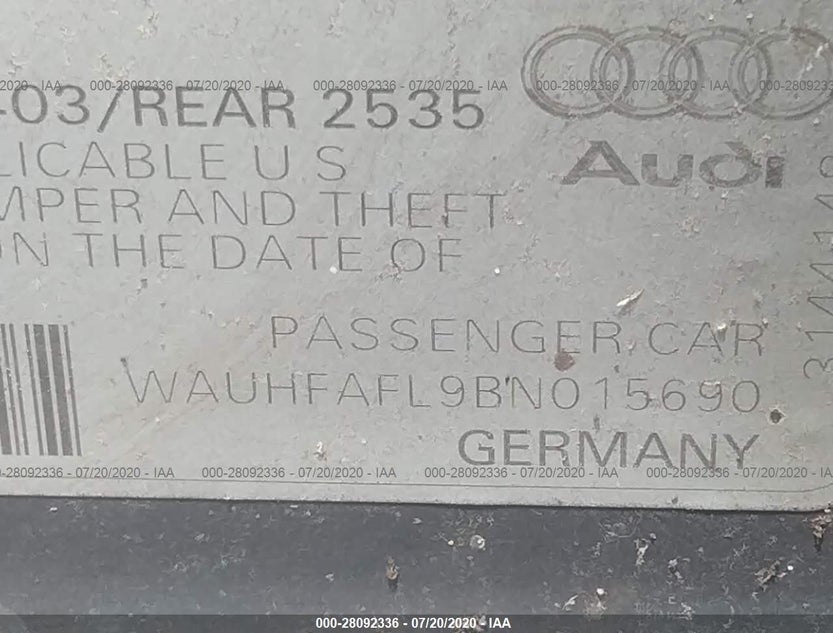 WAUHFAFL9BN015690