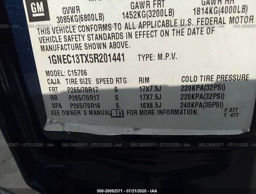 1GNEC13TX5R201441