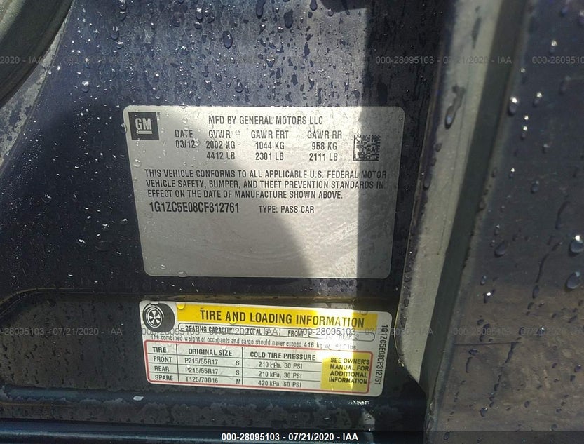 1G1ZC5E08CF312761