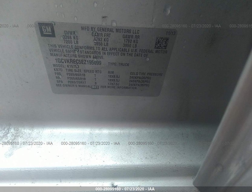 1GCVKREC5EZ195099