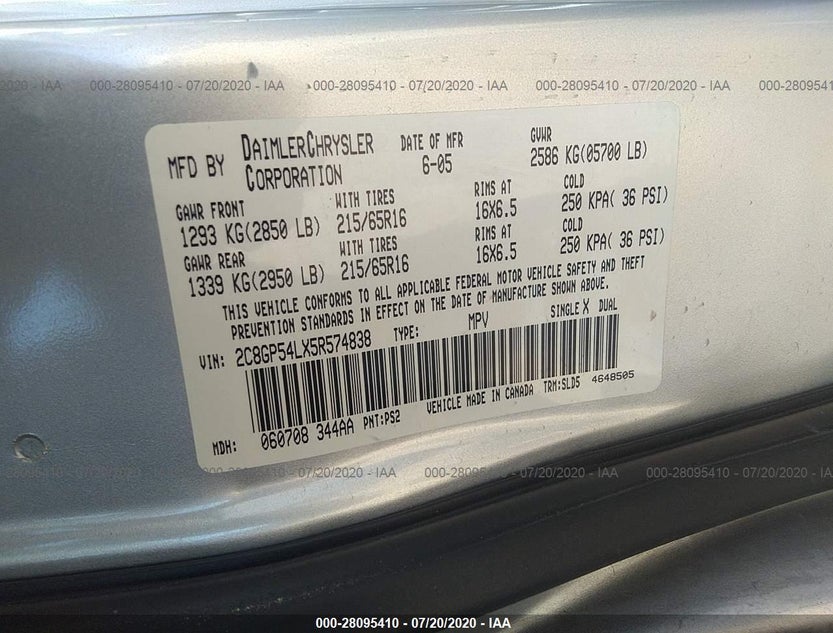 2C8GP54LX5R574838