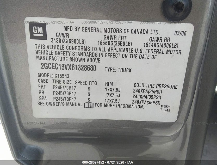 2GCEC13VX61328680