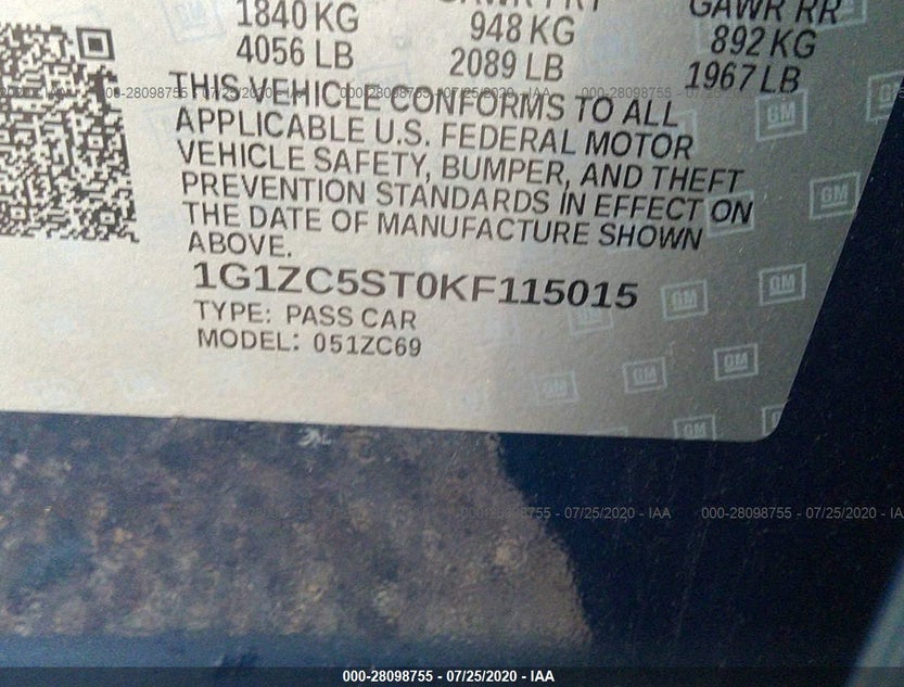 1G1ZC5ST0KF115015