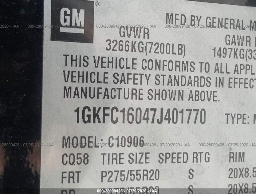 1GKFC16047J401770