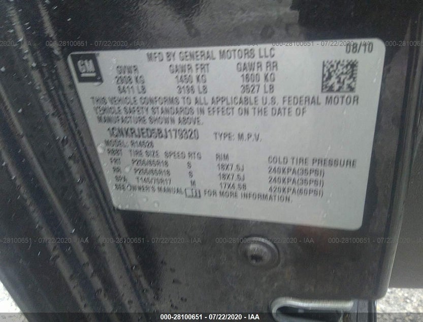 1GNKRJED5BJ179320