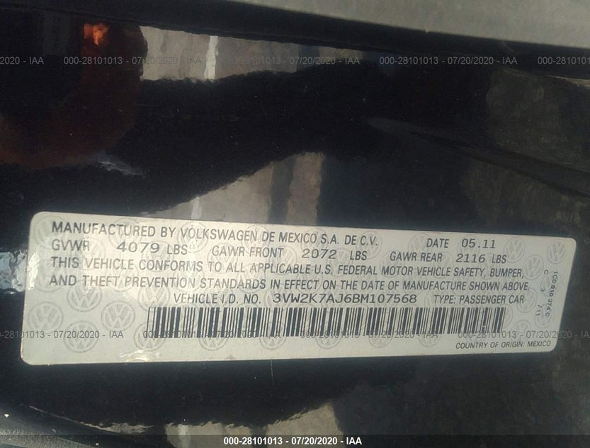3VW2K7AJ6BM107568