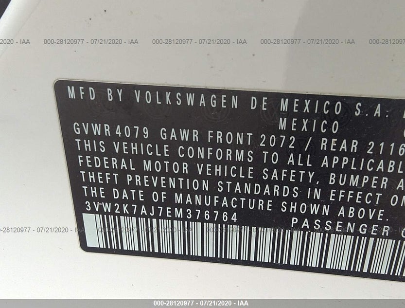 3VW2K7AJ7EM376764
