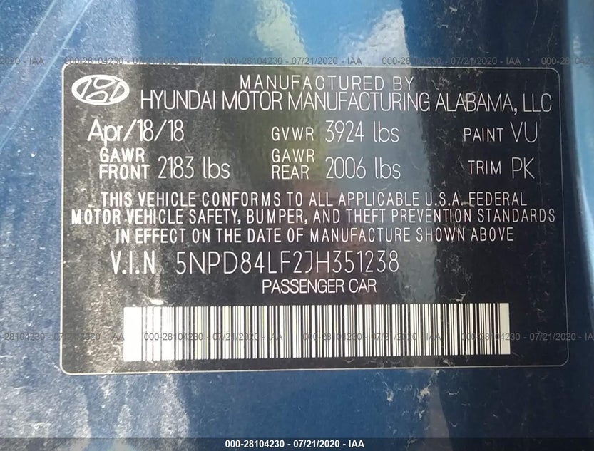 5NPD84LF2JH351238