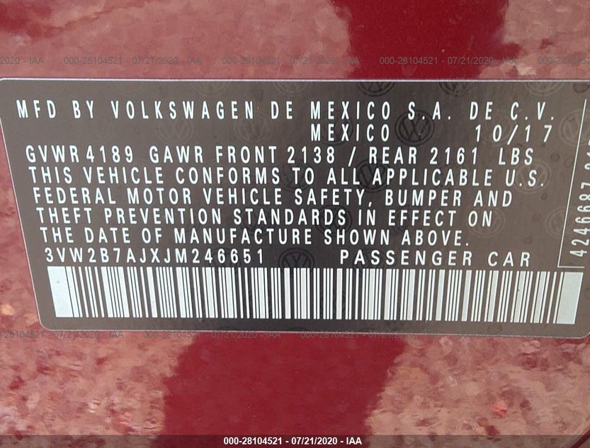 3VW2B7AJXJM246651