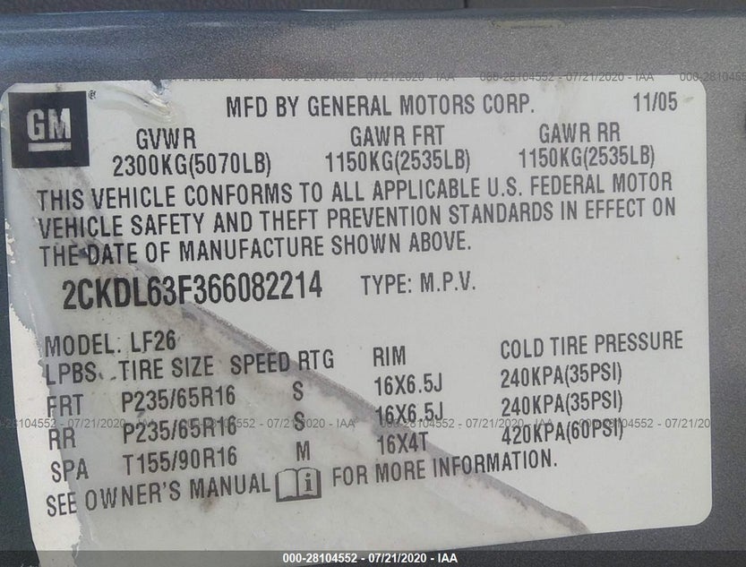 2CKDL63F366082214
