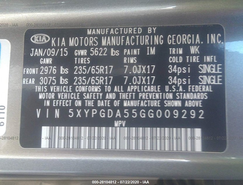 5XYPGDA55GG009292