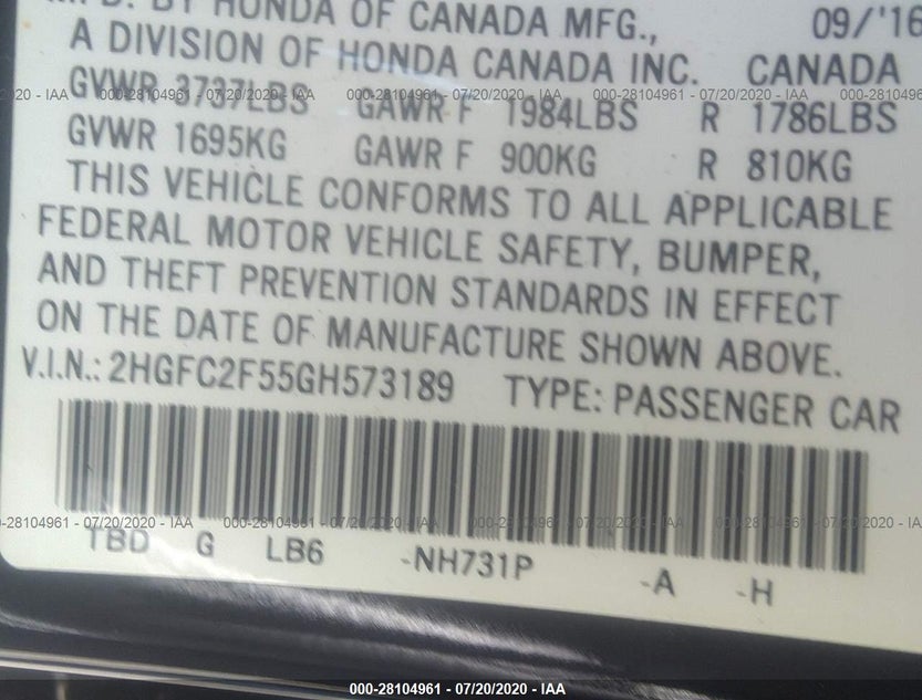 2HGFC2F55GH573189