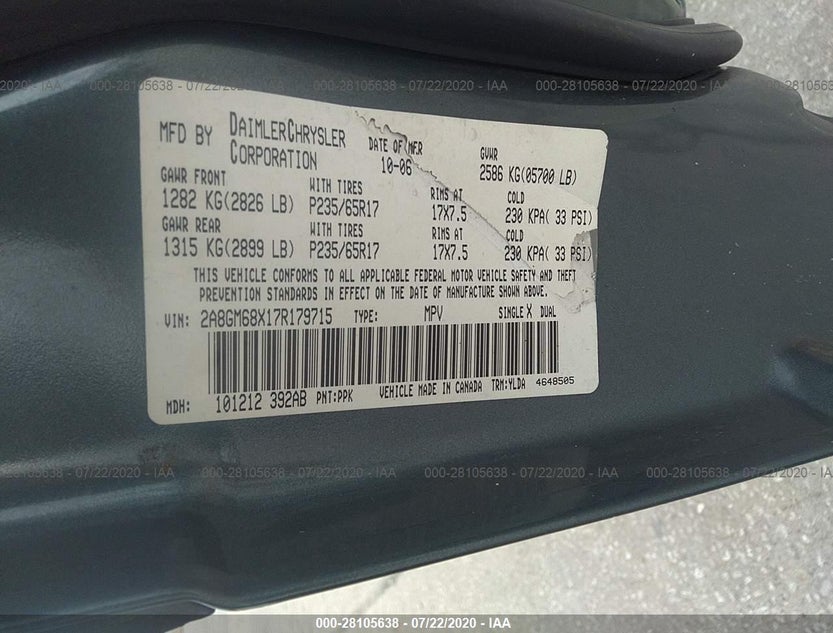 2A8GM68X17R179715