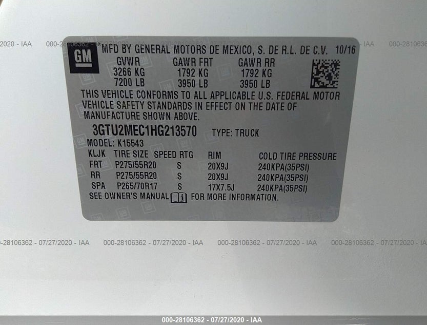3GTU2MEC1HG213570