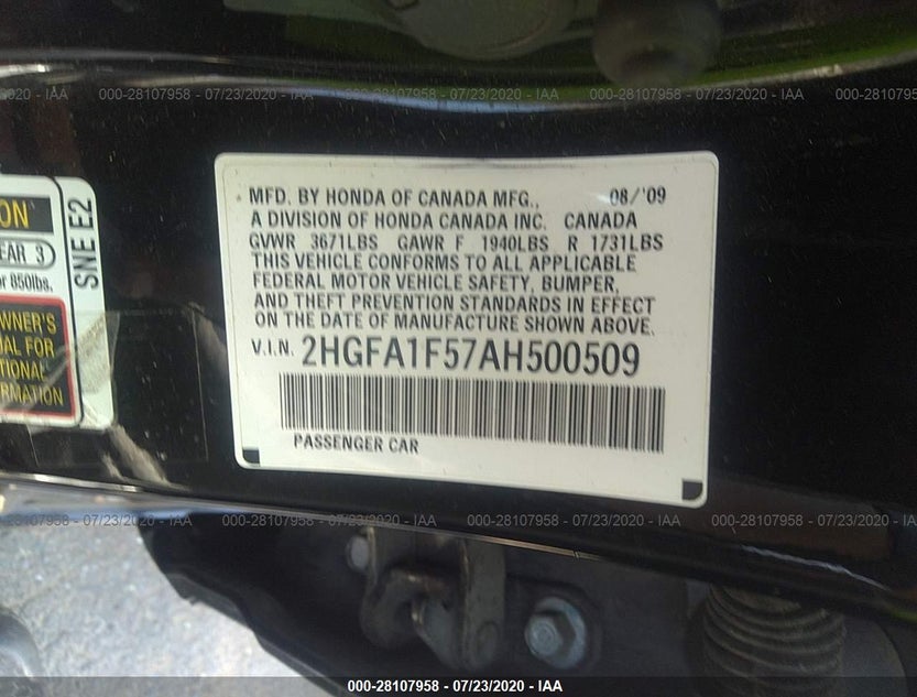 2HGFA1F57AH500509