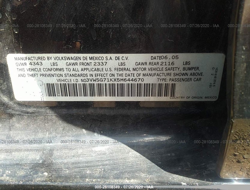 3VWSG71KX5M644670