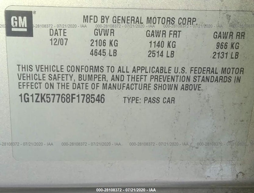1G1ZK57768F178546
