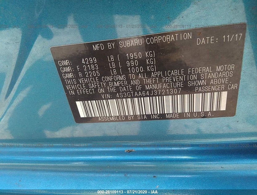 4S3GTAA64J3721307