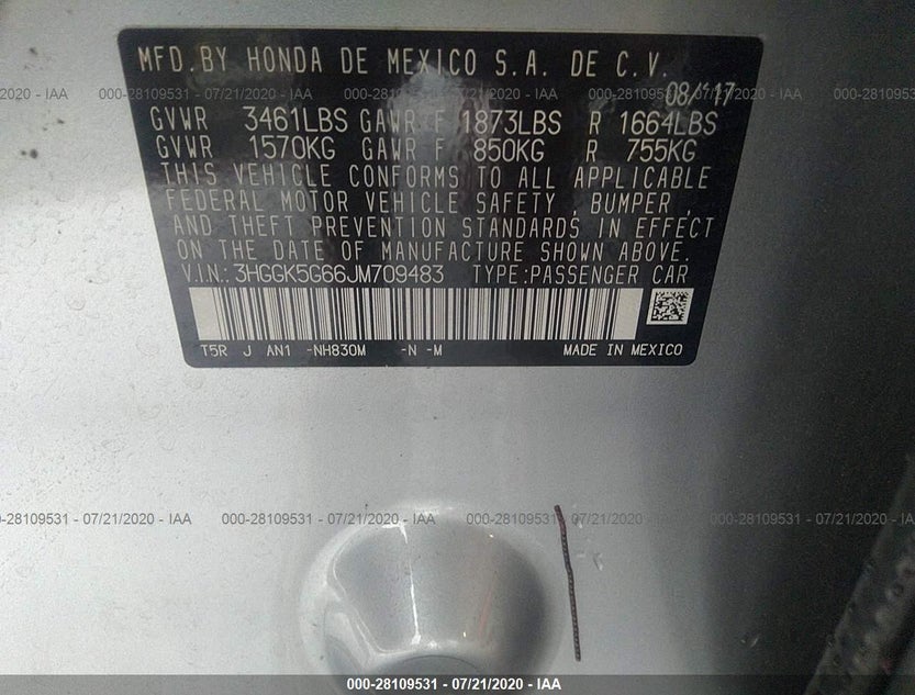 3HGGK5G66JM709483